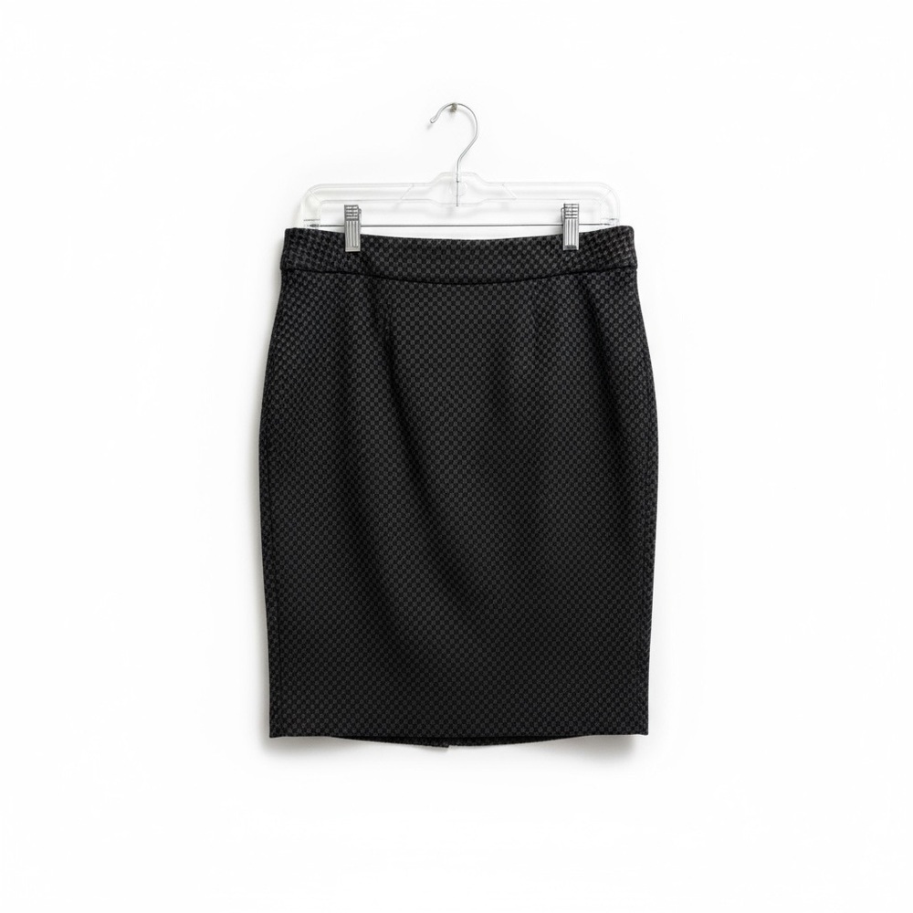 ELLE Black & Grey Textured Pull-On Pencil Skirt – Size M - Picture 2 of 4